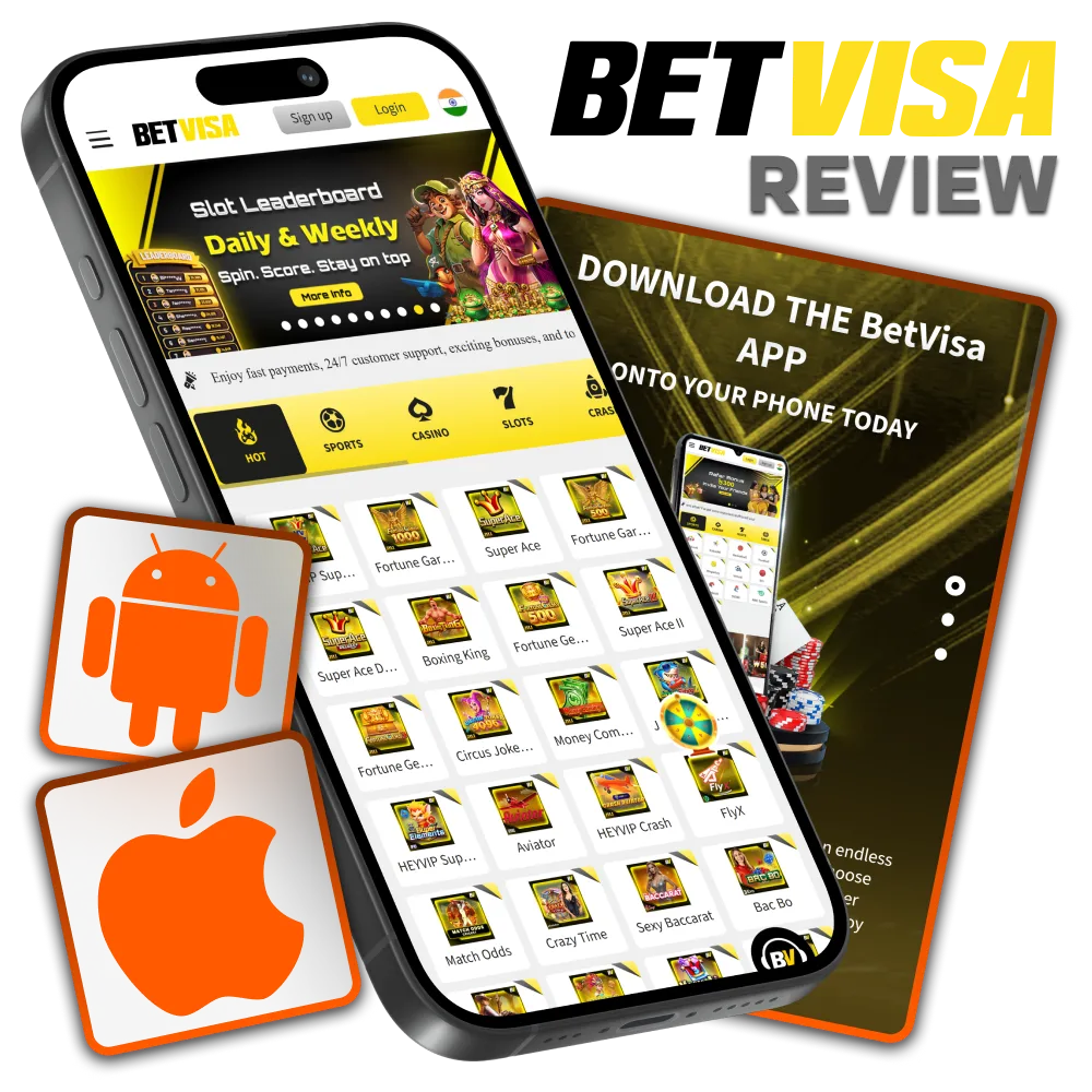 Enjoy betting in the BetVisa app on Android or iOS.