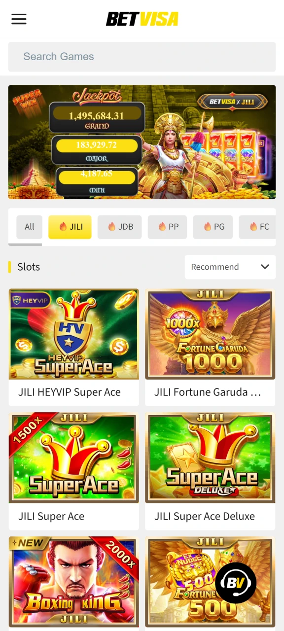 Start playing slots on the BetVisa app.